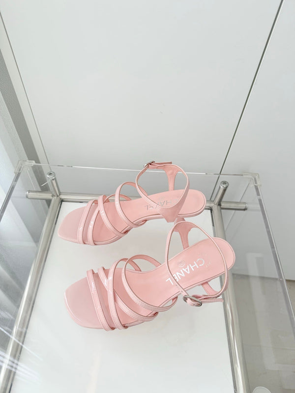 Chanel Cruise 26 Sandal 70mm Pink Lambskin 597354