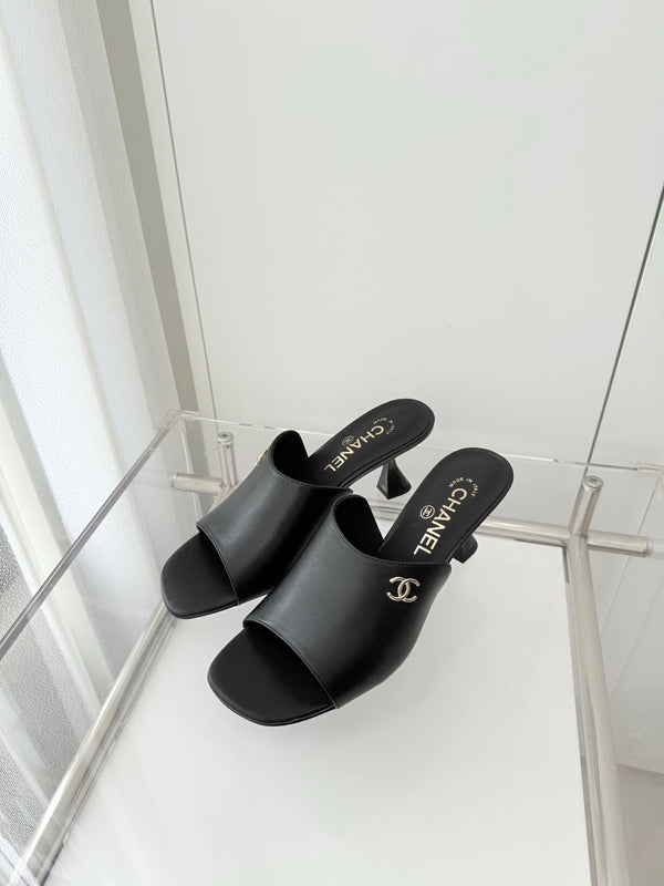 Chanel 26 Sandal 70 Black in Lambskin 597364