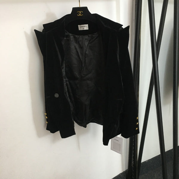 Blazer en velours à manches longues Chanel
