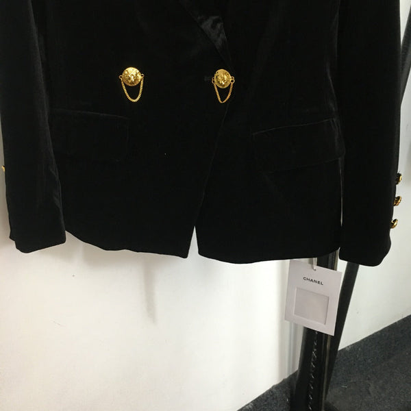 Blazer en velours à manches longues Chanel