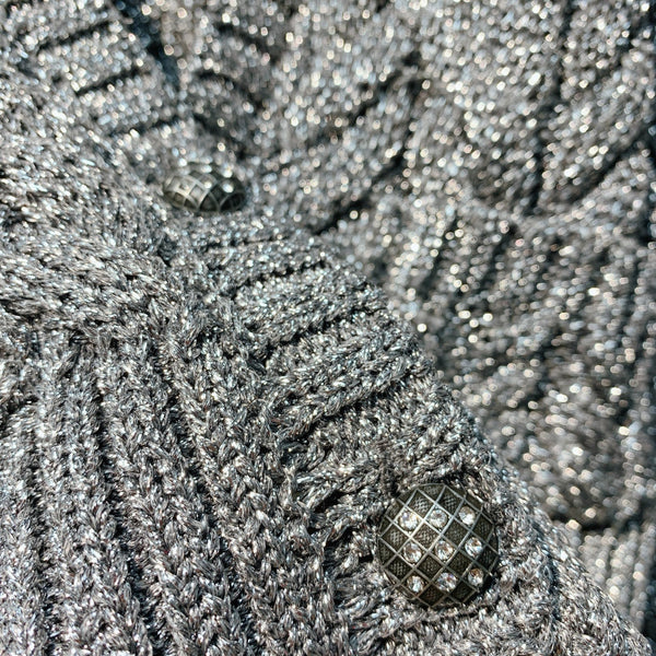 LV 25 Crochet V-Neck Trendy Button-Up Cardigan