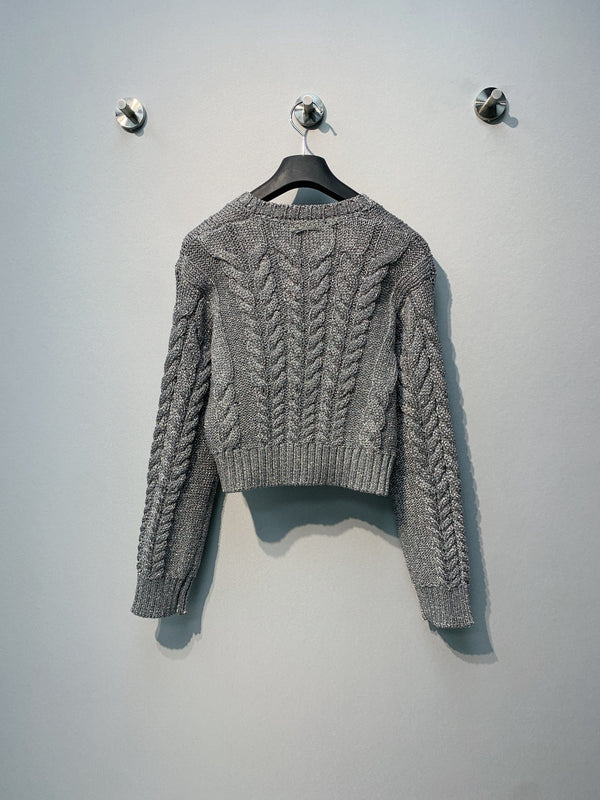 LV 25 Crochet V-Neck Trendy Button-Up Cardigan