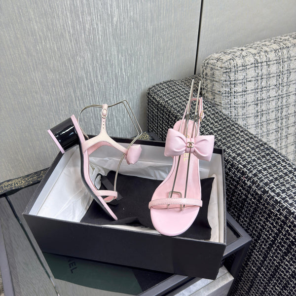 Chanel 26 Bow Heels Pink in Lambskin 602502