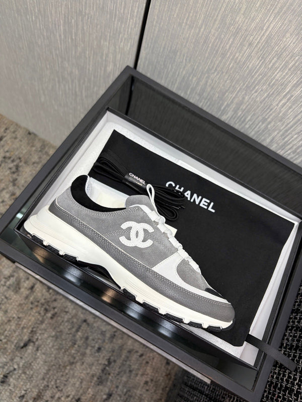 Chanel 26 Quilted Classic Sneaker Gray in Lambskin 602474
