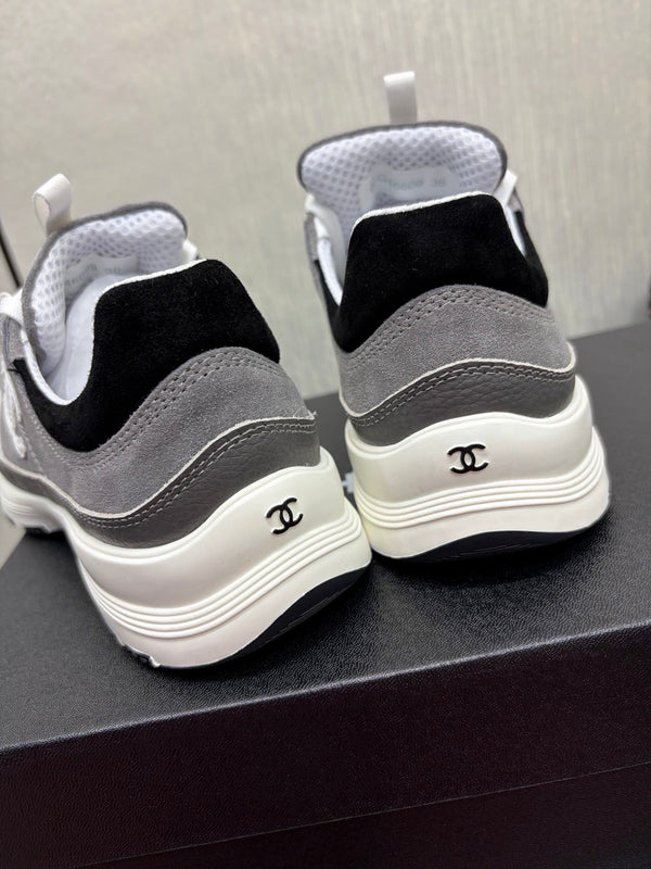 Chanel 26 Quilted Classic Sneaker Gray in Lambskin 602474