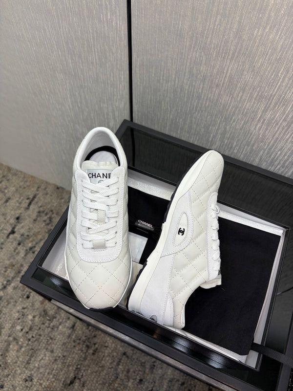 Chanel 26 Quilted Sneaker White in Lambskin 602471