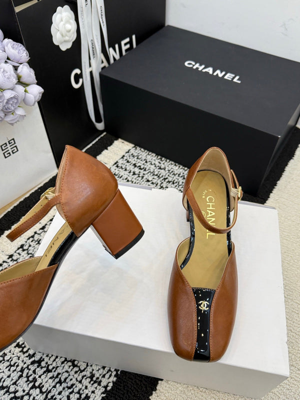 Chanel Classic Mary Janes Brown in Patent Leather 602166