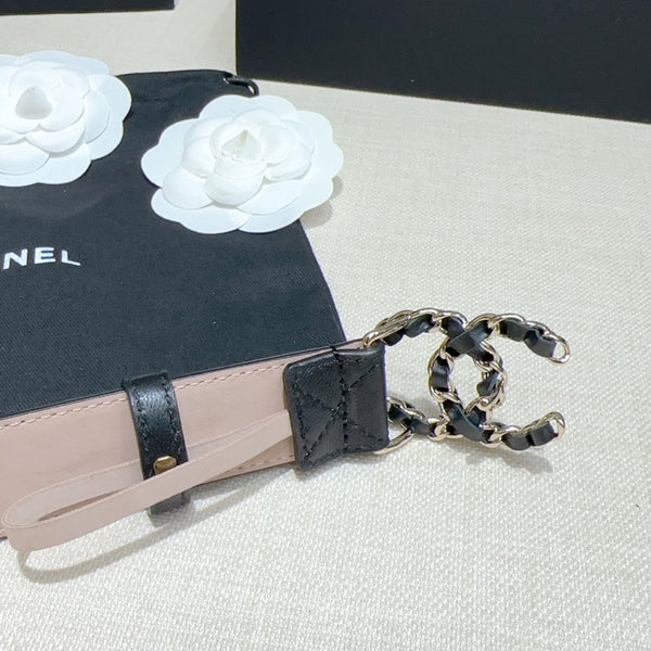 Ceinture pour femme CC 3.0CM Agneau noir Boucle argentée 190580
