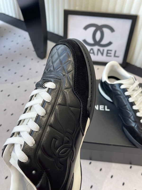Chanel Coco Baskets Baseball Noir en Cuir de Vachette 611670
