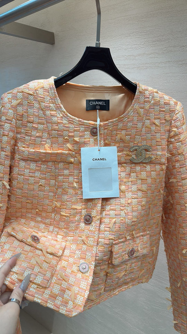 VESTE CHANEL SWEET GIRL TWEED ORANGE
