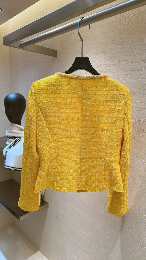VESTE CHANEL JAUNE EN TWEED