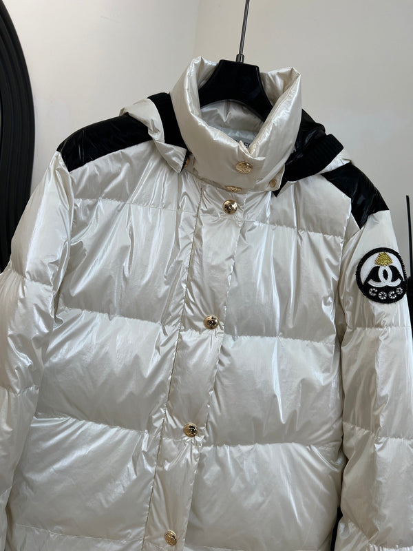 CHANEL DOUDOUNE SKI BLANCHE EN NYLON 841064