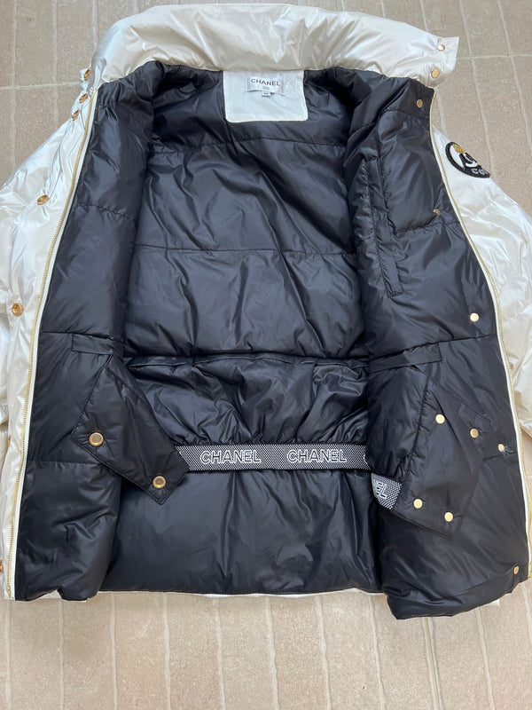 CHANEL DOUDOUNE SKI BLANCHE EN NYLON 841064