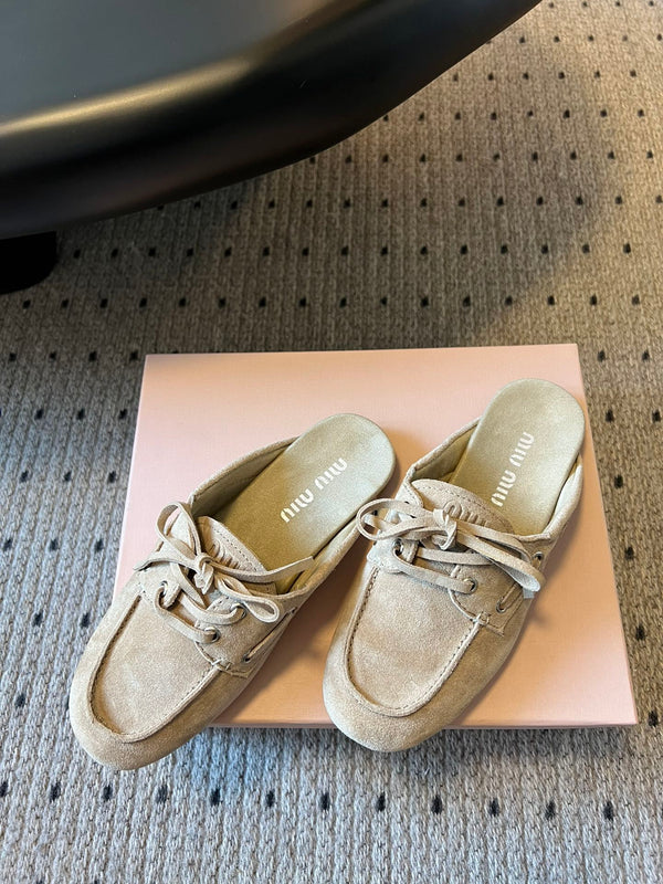 Miu Miu 26SS Mules Light Beige in Fluffing Fur 614561