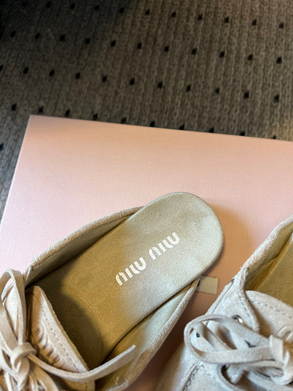 Miu Miu 26SS Mules Light Beige in Fluffing Fur 614561