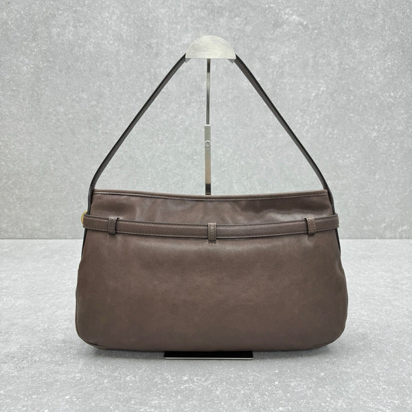 Miu Miu Aventure Shoulder Bag 40cm Brown in Sheepskin