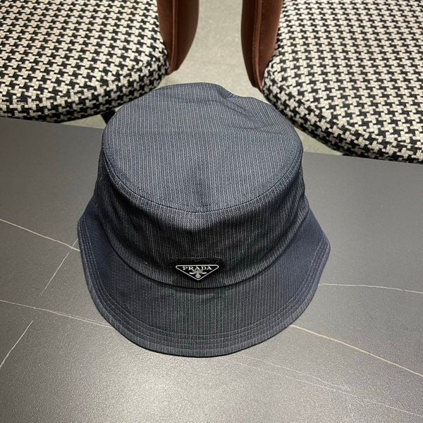 Prada 25 Bucket Hat Navy Blue in Canvas 122133
