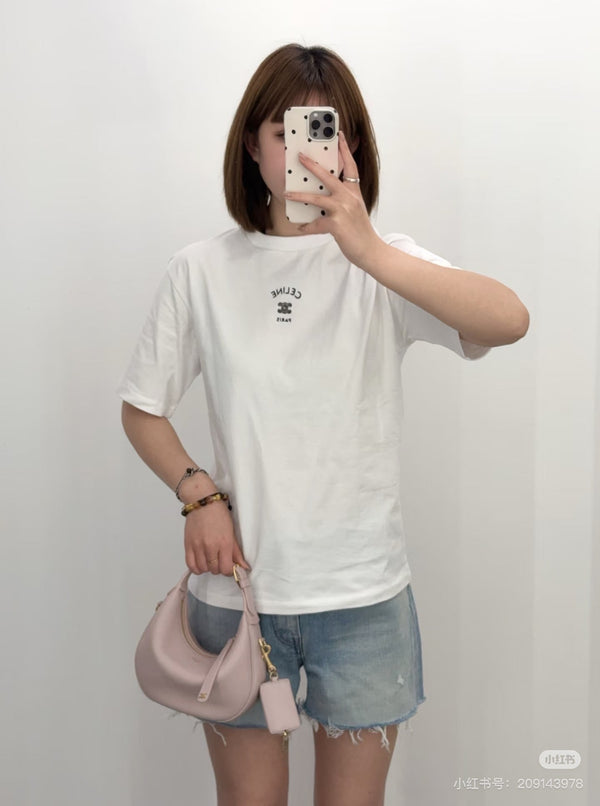 Celine 26ss Short-Sleeve T-Shirt White in Cotton