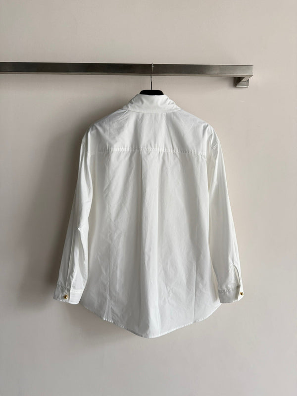 Celine 26SS White Double-pocket Shirt White in Cotton 943328