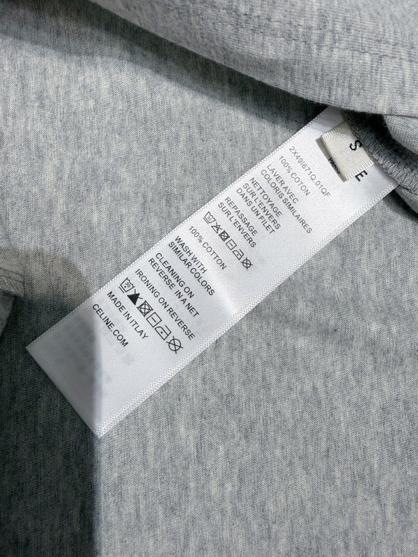 Celine 26SS Letter Print Short-Sleeve T-Shirt Light Gray in Cotton 940029