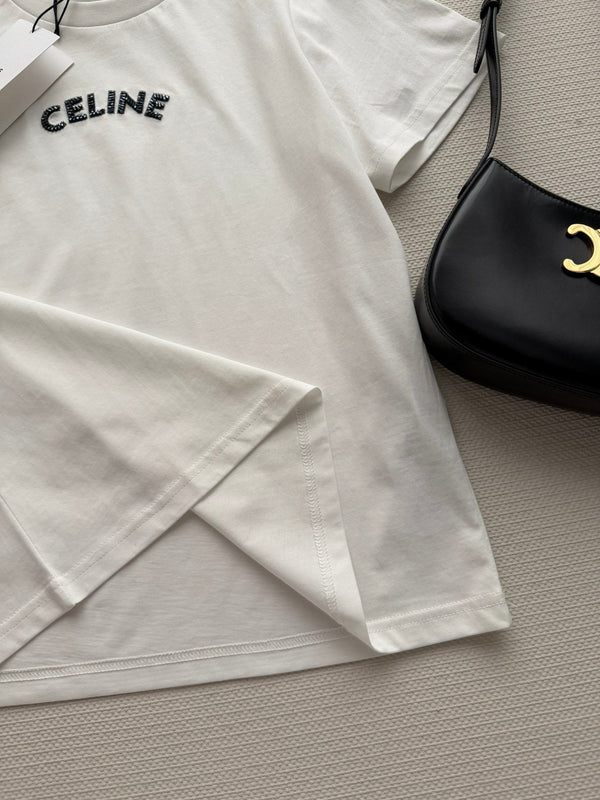 Chanel 26SS Short-Sleeve T-Shirt with Logo White in Cotton 892730