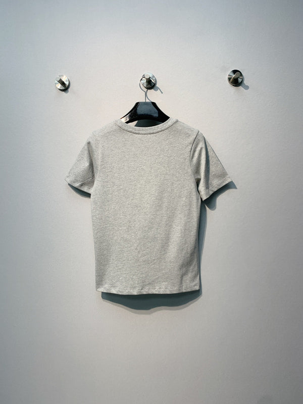 Celine Printemps/Été 26 T-shirt gris à manches courtes en coton 101584