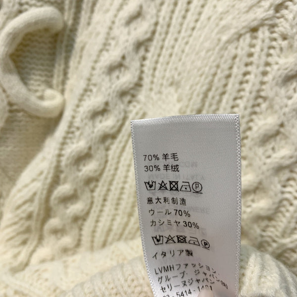 Celine 26SS T-shirt à manches courtes en maille torsadée Beige en Laine 972358