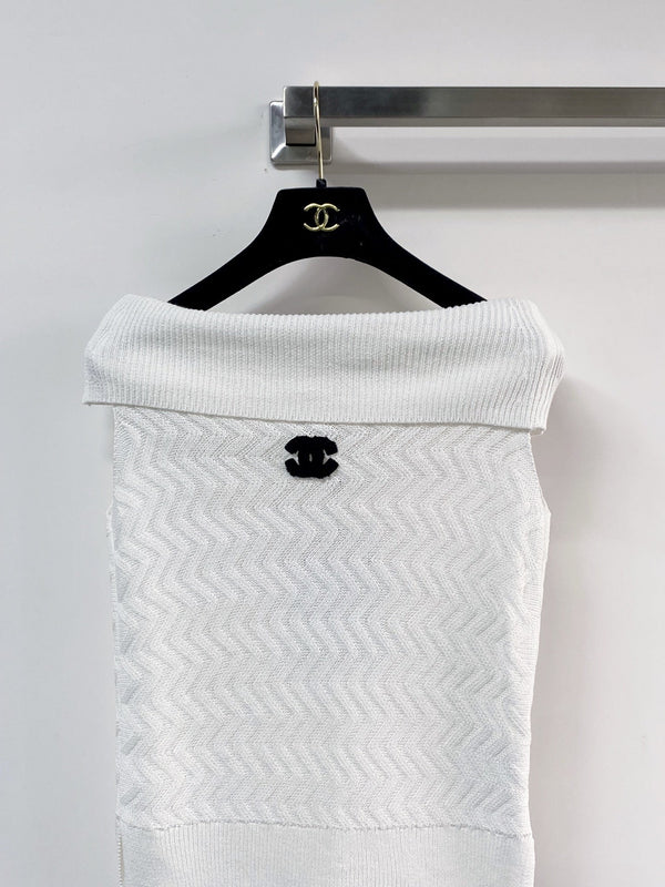 Gilet Chanel blanc en laine 125462