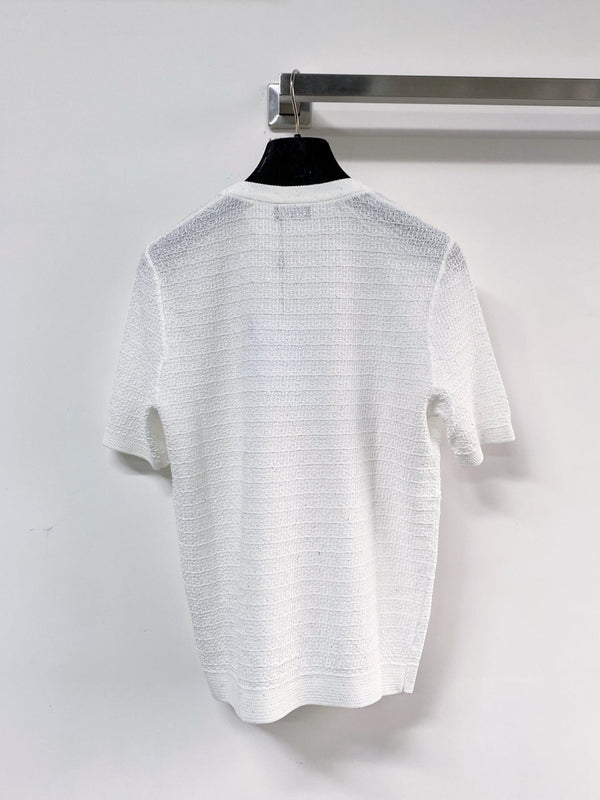 T-shirt Chanel manches courtes blanc en Tencel 125447