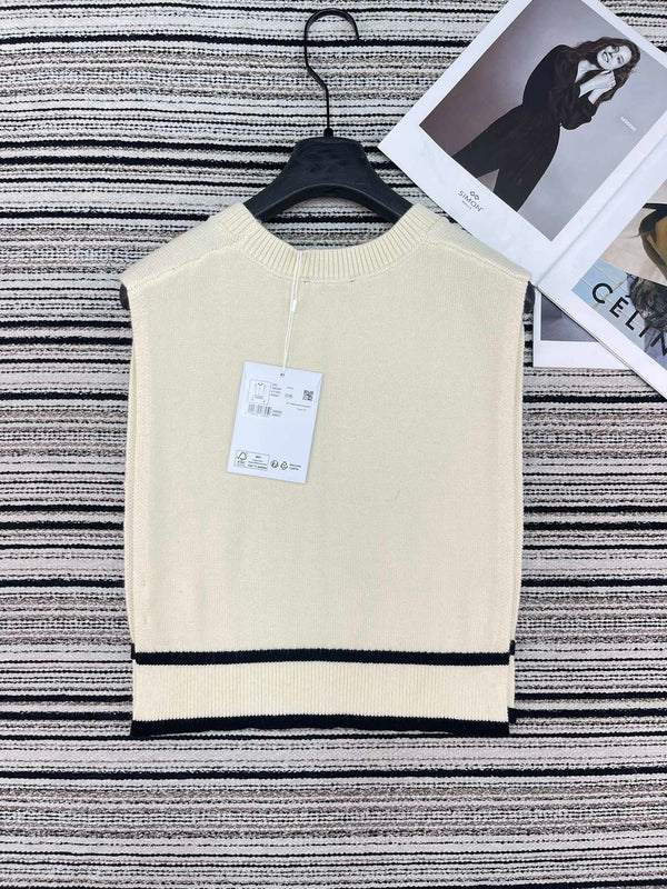 Gilet Chanel Crème en Cachemire 133571
