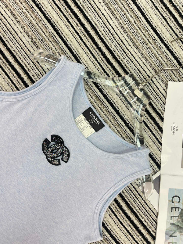 Gilet Chanel Gris en Cachemire 133561
