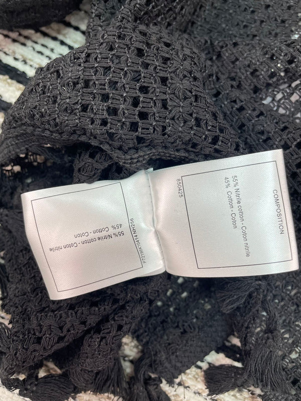 Chanel Haut en maille à manches courtes Noir en Coton 133517