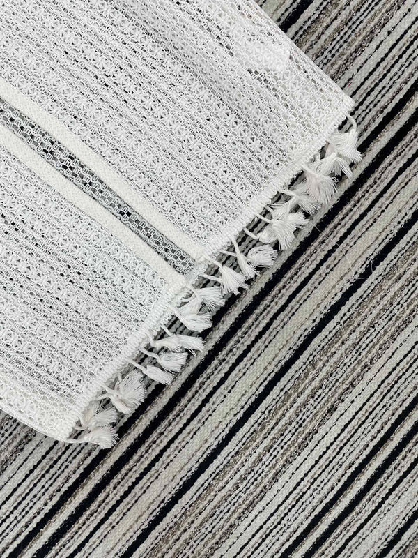 Haut à manches courtes en maille Chanel blanc en coton 133512