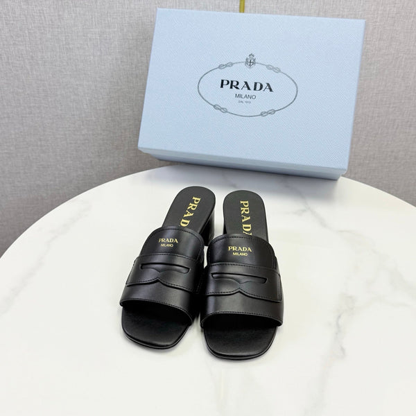 Sandales Prada 4,5 cm Cuir Noir 639957