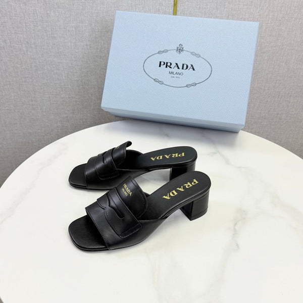 Sandales Prada 4,5 cm Cuir Noir 639957