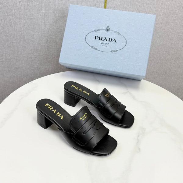 Sandales Prada 4,5 cm Cuir Noir 639957