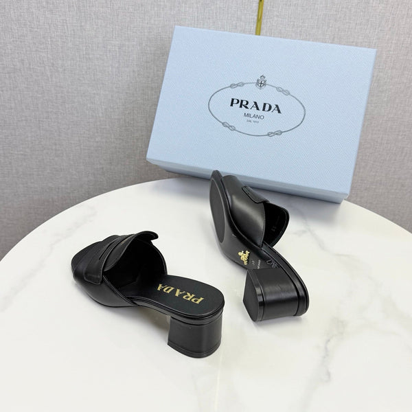 Sandales Prada 4,5 cm Cuir Noir 639957