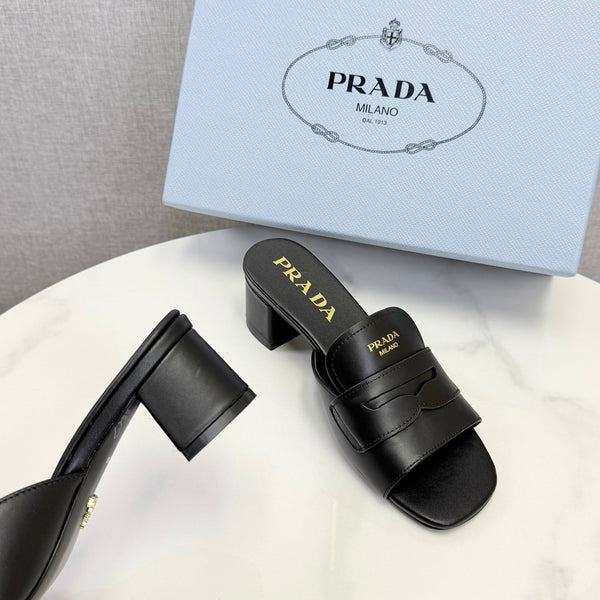Sandales Prada 4,5 cm Cuir Noir 639957