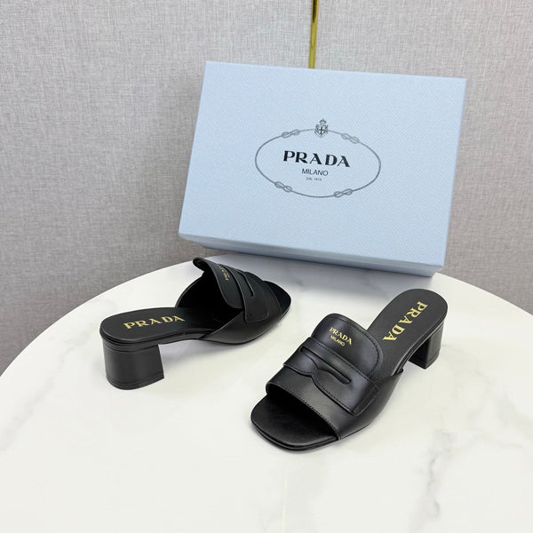 Sandales Prada 4,5 cm Cuir Noir 639957