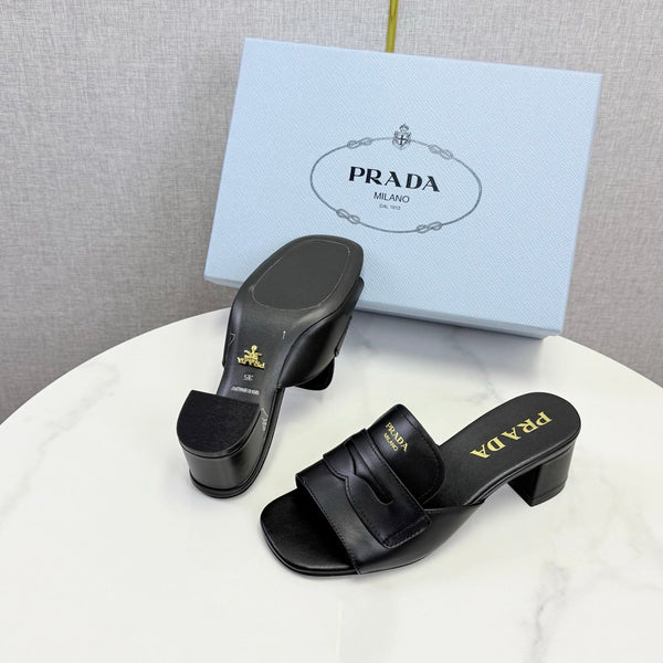 Sandales Prada 4,5 cm Cuir Noir 639957