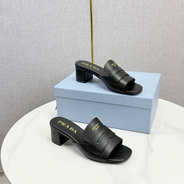 Sandales Prada 4,5 cm Cuir Noir 639957