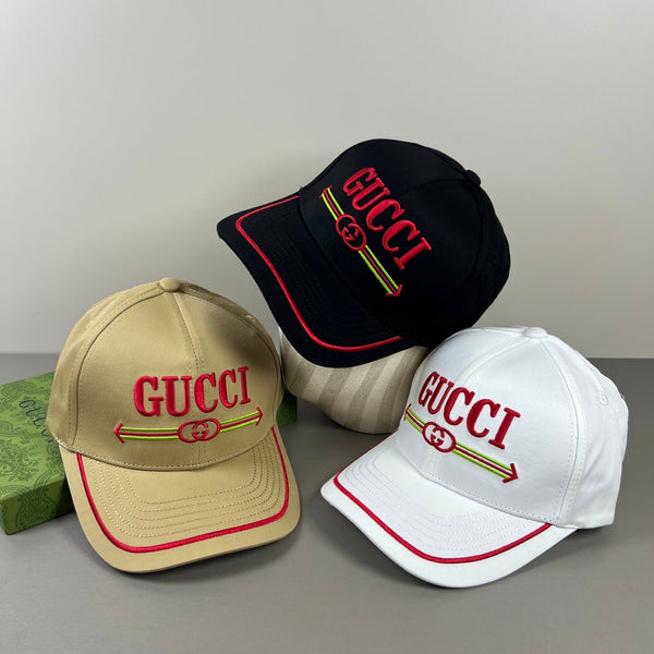 Casquette de baseball Gucci beige en tissu 194177