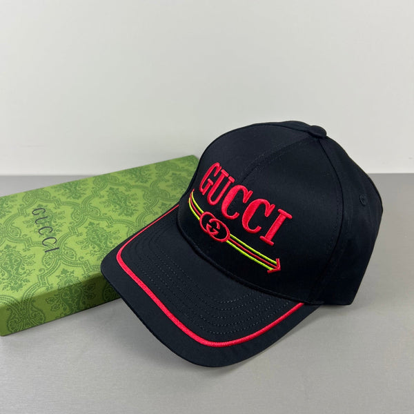 Casquette de baseball Gucci noire en tissu 194175