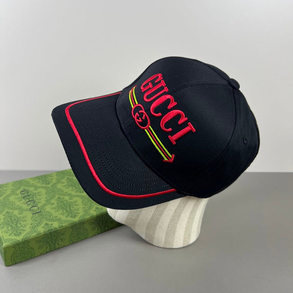 Casquette de baseball Gucci noire en tissu 194175