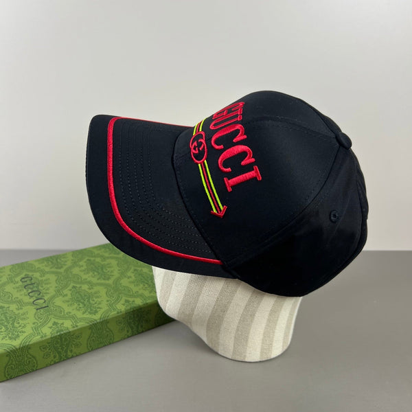 Casquette de baseball Gucci noire en tissu 194175