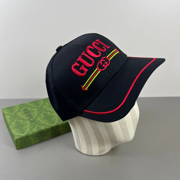 Casquette de baseball Gucci noire en tissu 194175