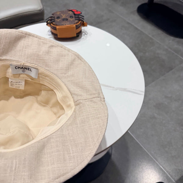 Chanel Style Fisherman Hat Cream in Cloth 192298