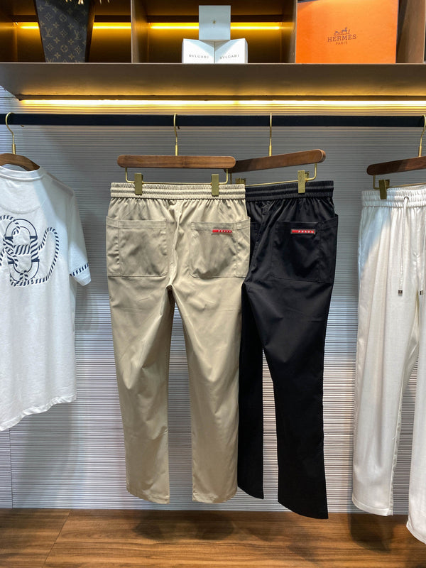 PRA26SS Drawstring Casual Pants in Cotton Twill 134819