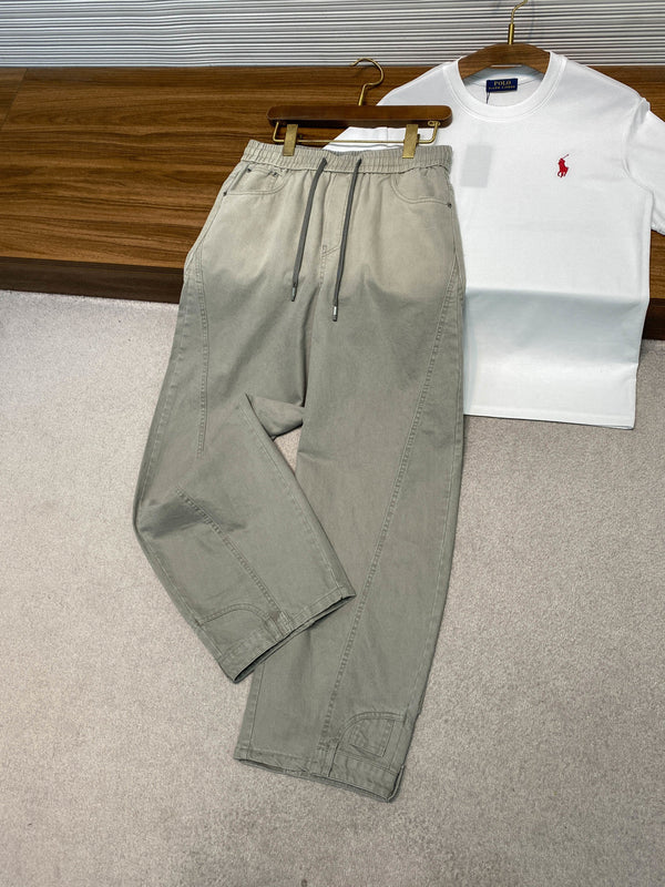 PRA26SS Curved-Knee Jeans Light Khaki in Denim Cotton 101039