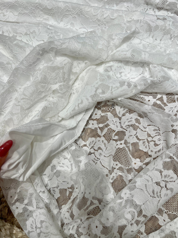 Chanel 26 Dress with Lace White in Tencel 161755